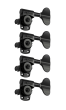 Grover Titan Electric Bass 145 Series Black Chrome Set  4-in-Line