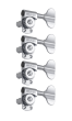 Grover Titan Electric Bass 145 Series Chrome Set 4-in-Line