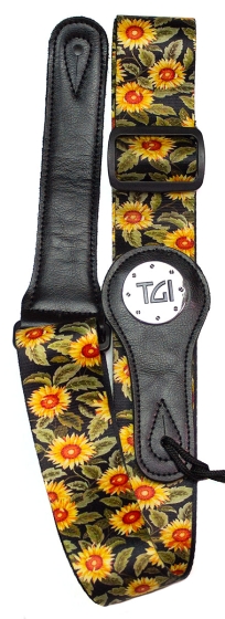 TGI Guitar Strap Sunflowers