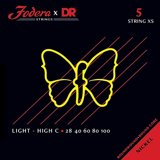 Fodera x DR Strings Bass Nickel Light Short Scale - High C - 5 string 