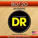 DR Strings Hi-Beam 80/20 Acoustic Medium - Light