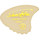 Sharkfin Pick - Goldprint Medium White - 25 Pack
