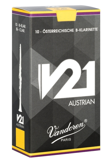 Vandoren Bb Clarinet Reeds 2.5 V21 Austrian (10 BOX)