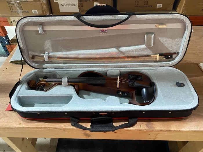 Hidersine Electric Violin Outfit - Zebrawood Finish-B stock-CL2758