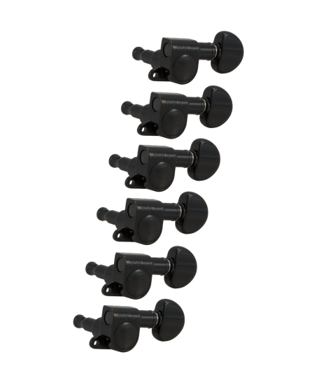 Grover Mini Rotomatics 205 Series Black Chrome Set 6-in-Line