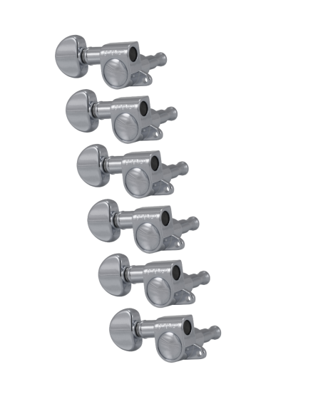 Grover Mini Rotomatics 205 Series Chrome Set 6-In-Line - Left Handed