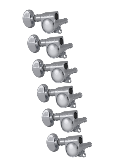Grover Mid-Size Rotomatics 305 Series Chrome Set 6-in-Line - Left Handed