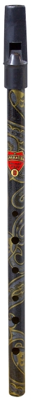 Flageolet Boho D Whistle - Paisley Black