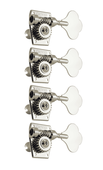 Grover Vintage Bass Nickel Set 4-In-Line