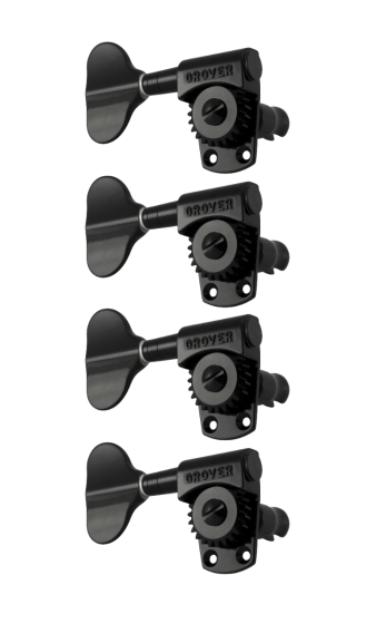 Grover Titan Electric Bass 145 Series Black Chrome Set  4-in-Line - Left Handed