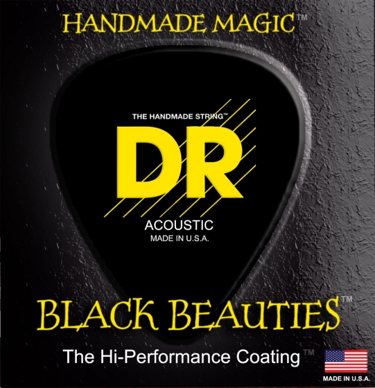 DR Strings Black Beauties Acoustic Medium