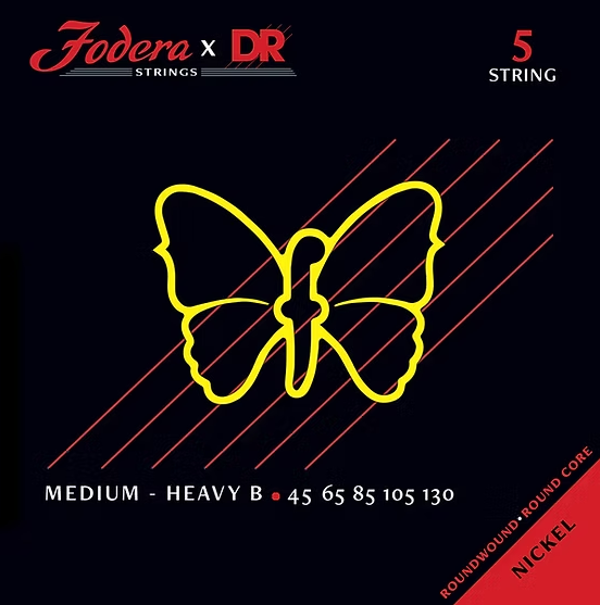 Fodera x DR Strings Bass Nickel Medium - Heavy B - 5 string 