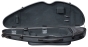 Hidersine Violin Case - Polycarbonate Halfmoon Brushed Silver