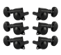 Grover Mini Locking Rotomatics 406 Series Black Chrome Set 3+3