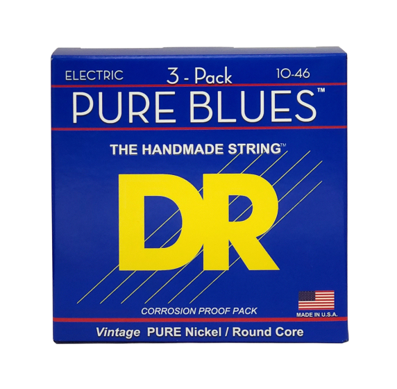 DR Strings Pure Blues Electric Medium -3 Pack 