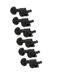 Grover Mini Rotomatics 205 Series Black Chrome Set 6-in-Line - Left Handed