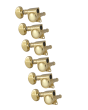 Grover Mid-Size Rotomatics 305 Series Gold Set 6-in-Line - Left Handed