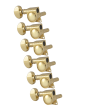 Grover Mid-Size Locking Rotomatics 406 Series Gold Set 6-in-Line - Left Handed