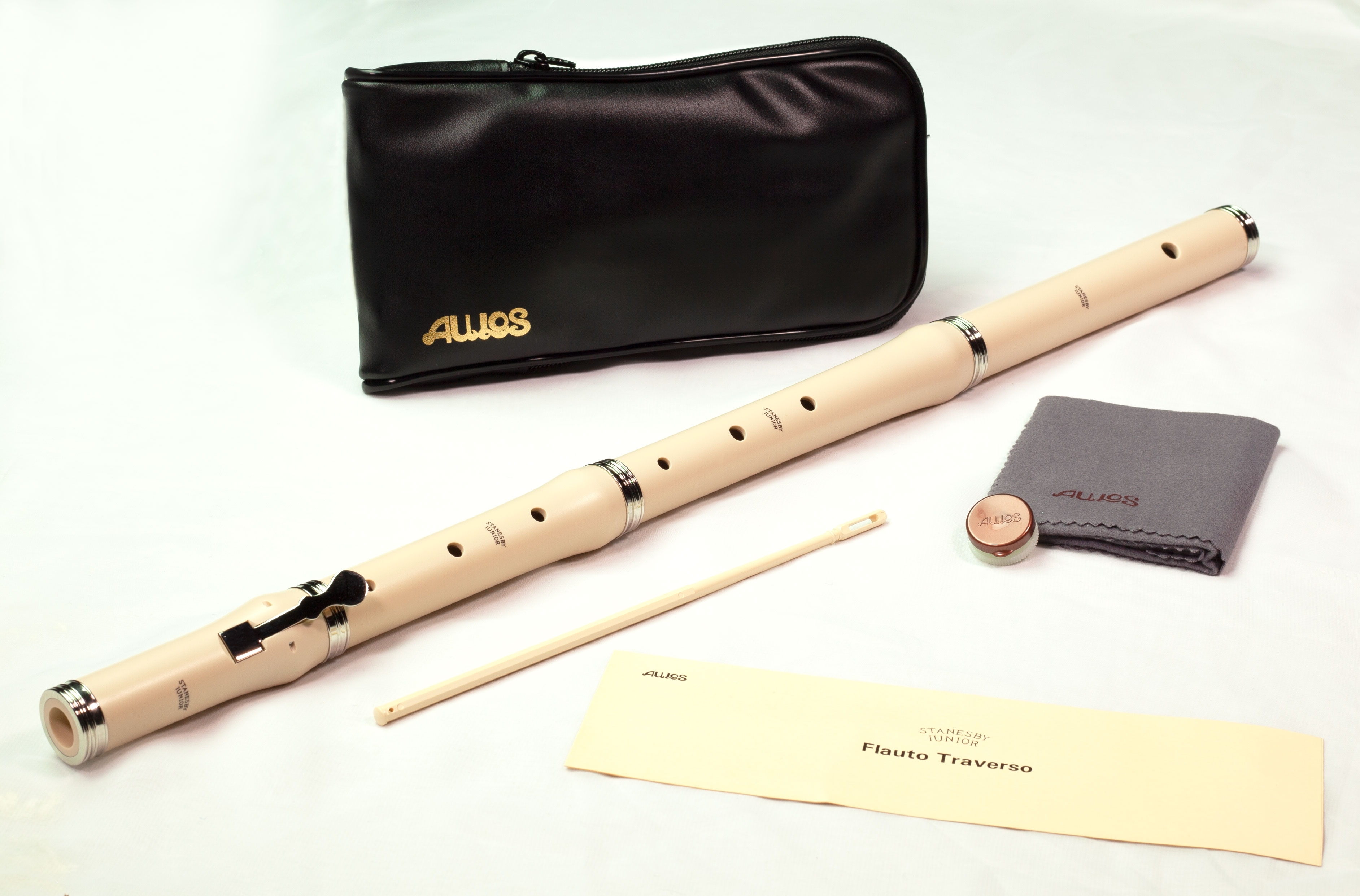Aulos 303AI C-Soprano Flute Baroque Ivory