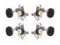 Grover Sta-Tite 18.1 Gear Ratio U98-18 Series Ukulele Pegs Chrome Set 2+2 - Rosewood Buttons