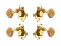 Grover Sta-Tite 18.1 Gear Ratio U99-18 Series Ukulele Pegs Gold Set 2+2  - Acrylic Buttons