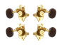 Grover Sta-Tite 18.1 Gear Ratio U99-18 Series Ukulele Pegs Gold Set 2+2  - Rosewood Buttons