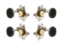 Grover Sta-Tite 18.1 Gear Ratio U99-18 Series Ukulele Pegs Nickel Set 2+2 - Ebony Buttons
