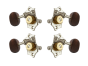 Grover Sta-Tite 18.1 Gear Ratio U99-18 Series Ukulele Pegs Nickel Set 2+2 - Rosewood Buttons