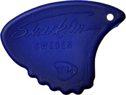 Sharkfin Pick - Relief Hard Blue - 25 Pack