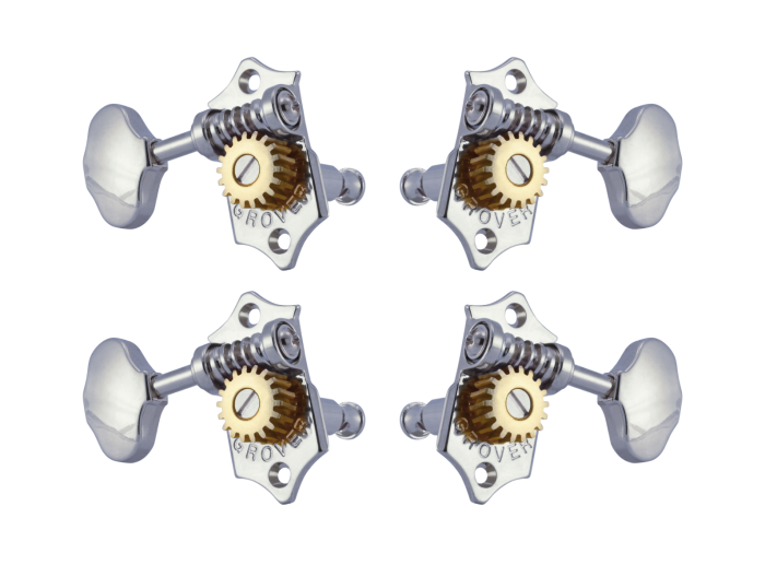 Grover Sta-Tite 18.1 Gear Ratio U98-18 Series Ukulele Pegs Chrome Set 2+2