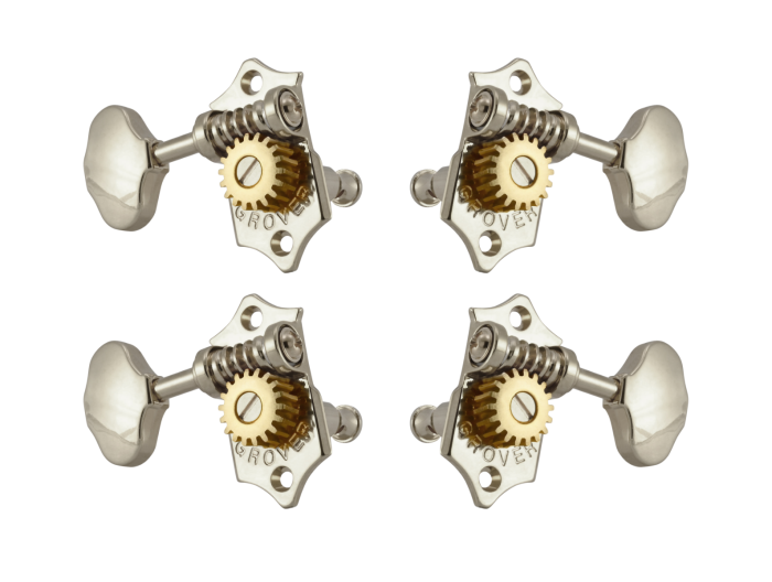 Grover Sta-Tite 18.1 Gear Ratio U99-18 Series Ukulele Pegs Nickel Set 2+2