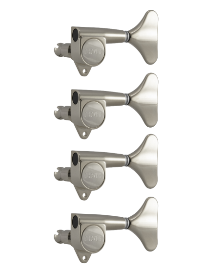 Grover Mini Bass 144 Series Nickel Set 4-in-Line