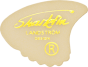 Sharkfin Pick - Goldprint Medium White - 25 Pack