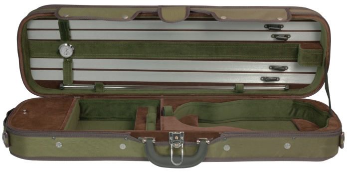 Hidersine Violin Case 4/4 Light Oblong - Olive