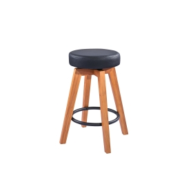 K&M Guitar Stool - Wood and Faux Leather Seat
