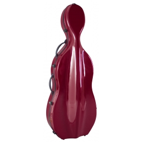 Hidersine Cello Case Fibreglass Wine Red