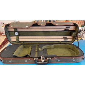 Hidersine Violin Case 4/4 Light Oblong - Olive- B-Grade Stock- CL1192