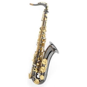 Trevor James SR Tenor Sax Outfit - Black. Gold Lacquer Keys