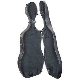 Hidersine Cello Case - Polycarbonate Carbon Fibre Effect