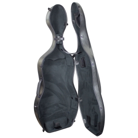 Hidersine Cello Case - Polycarbonate Brushed Silver