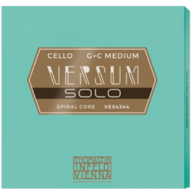 Versum Solo Cello String G + C Pack (Spiral Core Tungsten - Chrome Wound)