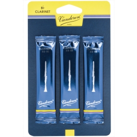 Vandoren Bb Clarinet Reeds 1.5 Traditional (3 Pack)