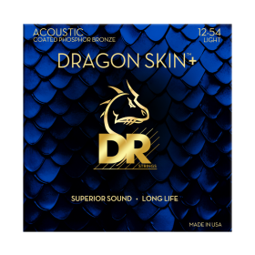 DR Strings Dragon Skin+ Phosphor Bronze Acoustic Guitar Light - 3 Pack