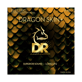 DR Strings Dragon Skin+ Quantum Nickel Electric Guitar Light to Medium