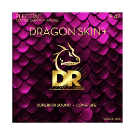 DR Strings Dragon Skin+ Quantum Nickel Electric Guitar Light - 3 Pack