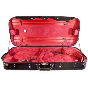 Hidersine Violin-Viola Double Case - Wooden Arched Top