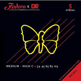 Fodera x DR Strings Bass Nickel Medium - High C - 5 string 