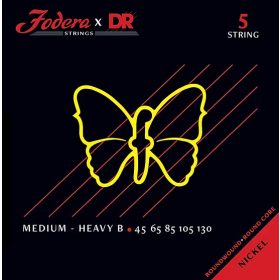 Fodera x DR Strings Bass Nickel Medium - Heavy B - 5 string 