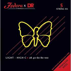Fodera x DR Strings Bass Stainless Steel Light Short Scale - High C - 5 String