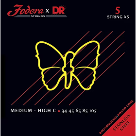 Fodera x DR Strings Bass Stainless Steel Medium - High C - 5 String